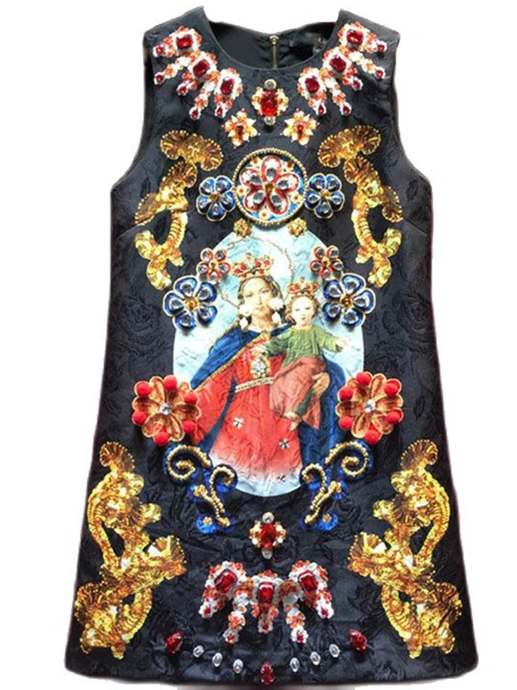 Embellished Madonna Dress