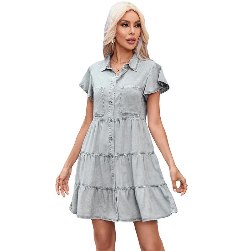 Tiered Shirt Dress