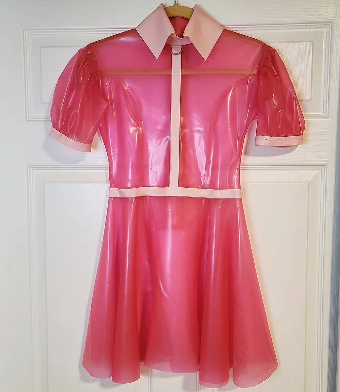 Transparent Pink Latex Dress