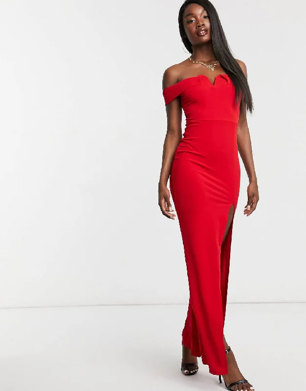 Bardot Maxi Dress Red