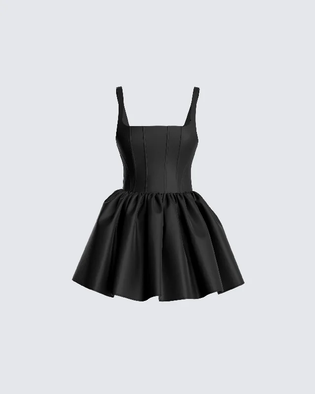 Belle Black Mini Dress