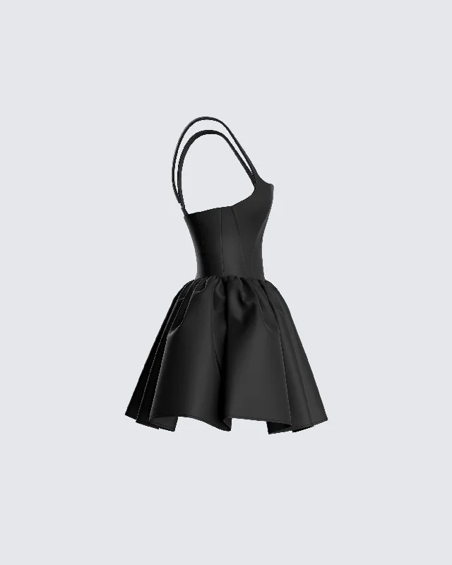 Belle Black Mini Dress