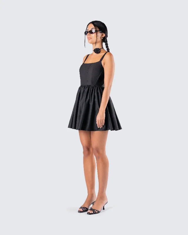 Belle Black Mini Dress