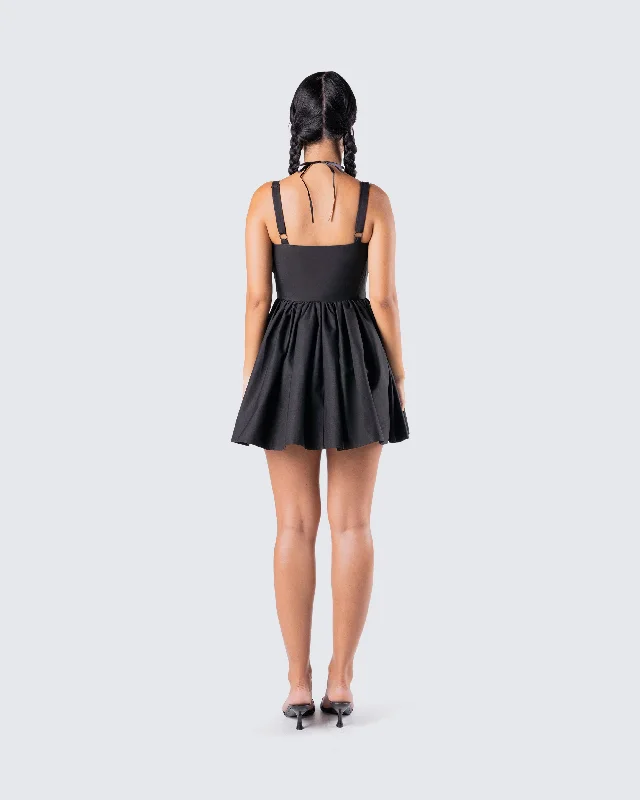 Belle Black Mini Dress