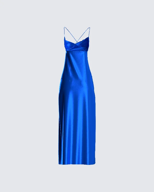 Celeste Satin Midi Dress