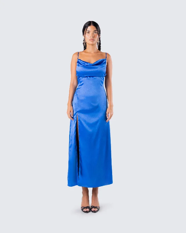 Celeste Satin Midi Dress