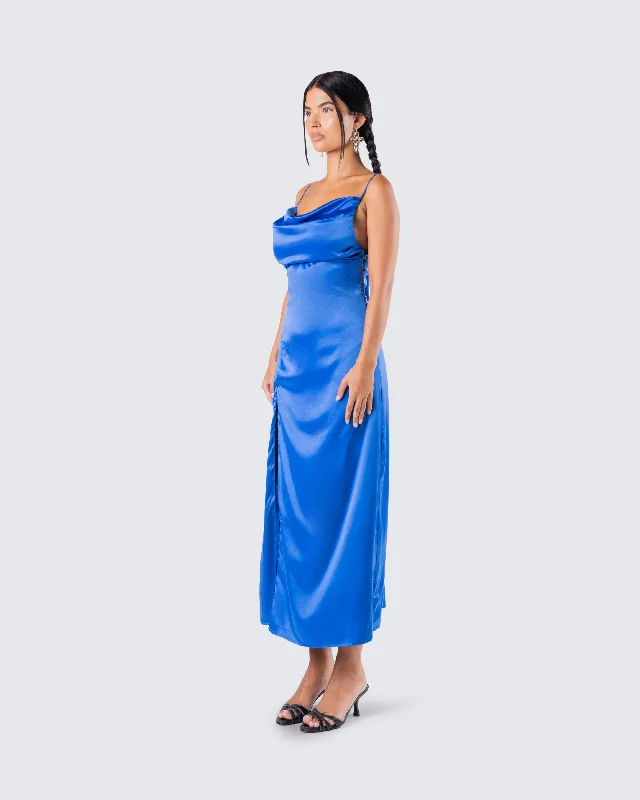 Celeste Satin Midi Dress