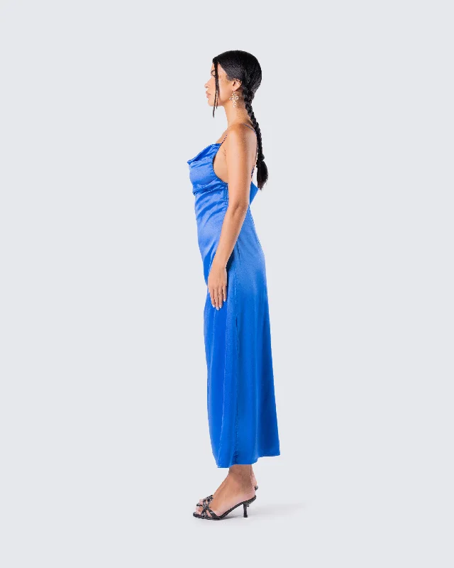 Celeste Satin Midi Dress