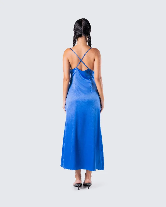 Celeste Satin Midi Dress