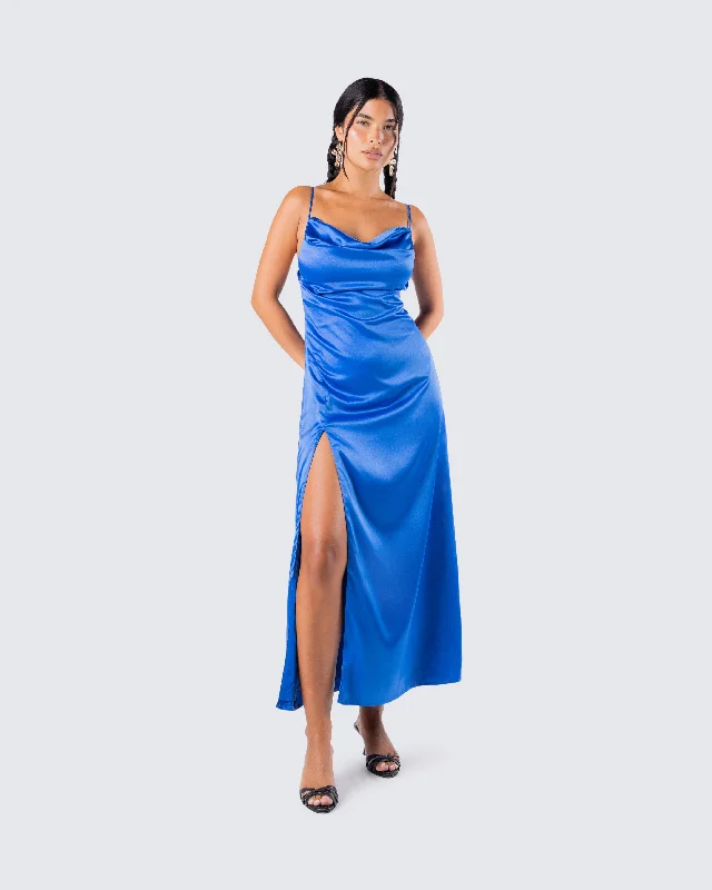 Celeste Satin Midi Dress