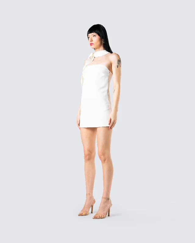 Chevis White Mini Dress