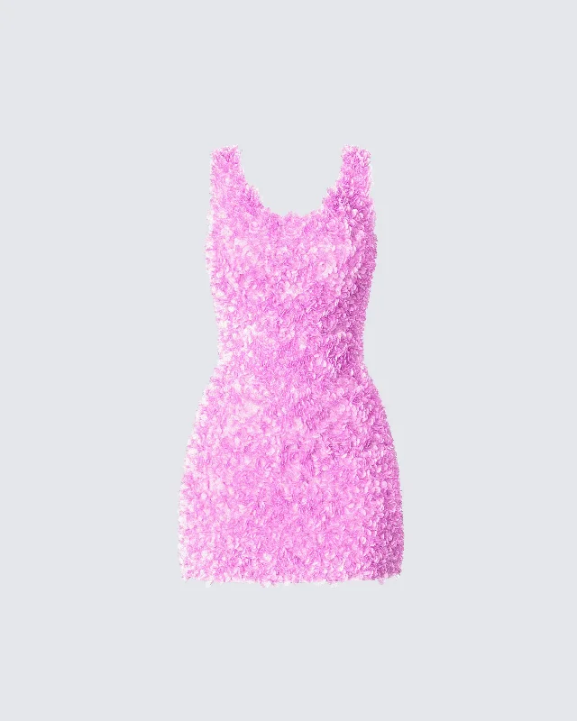 Christy Pink Petal Mini Dress