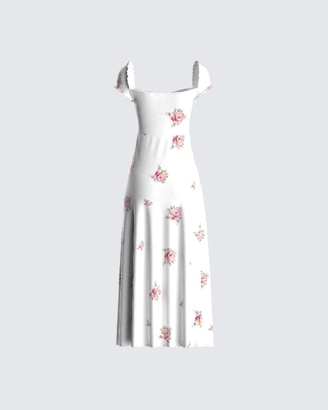 Crue Floral Print Midi Dress