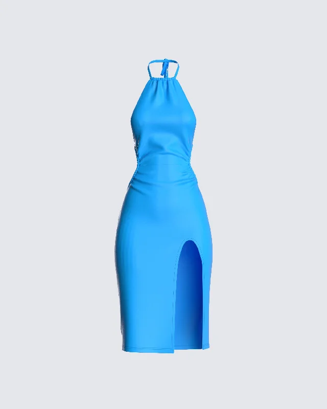 Cyrus Blue Midi Dress