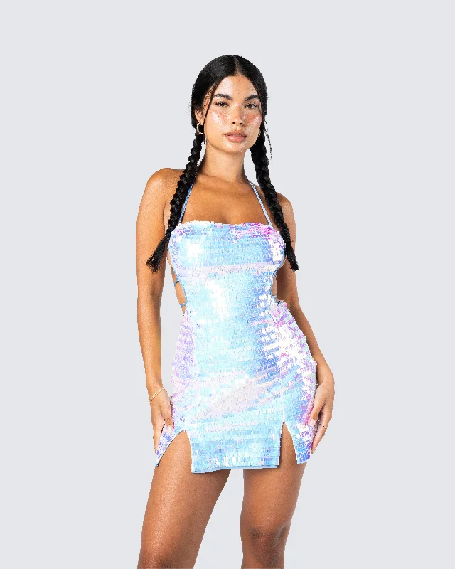 Deron Iridescent Sequin Mini Dress