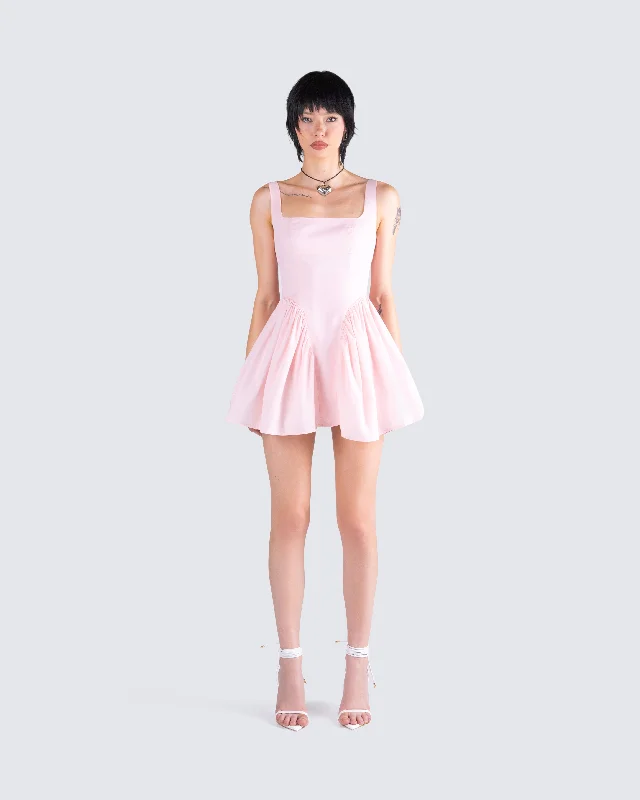 Emi Pink Bow Mini Dress