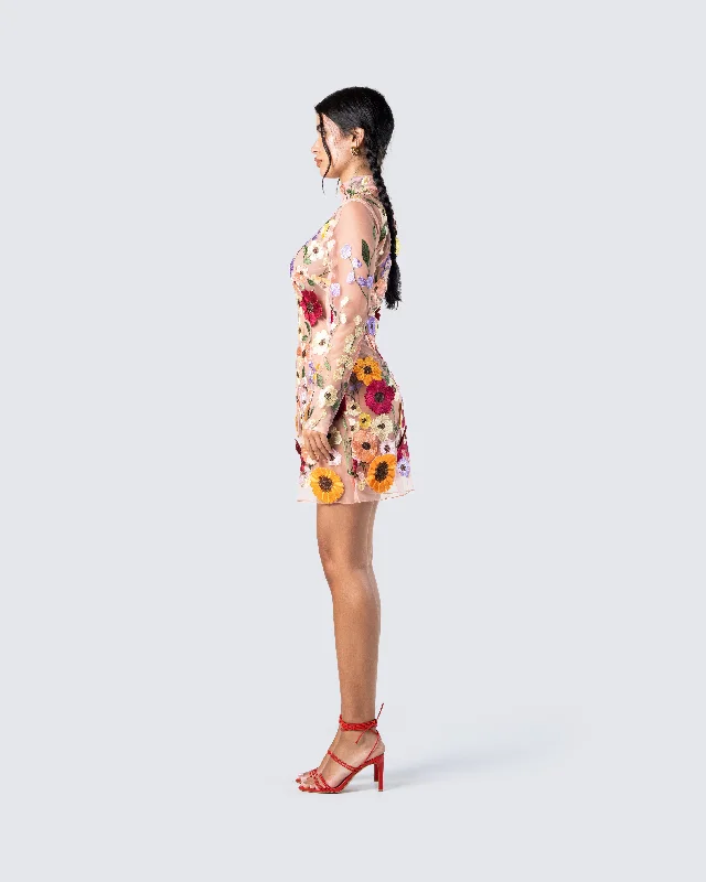 Flora Flower Mini Dress