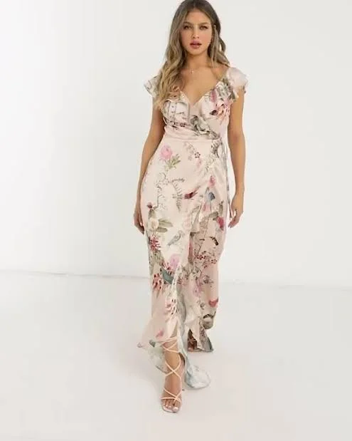 Floral Wrap Maxi Dress