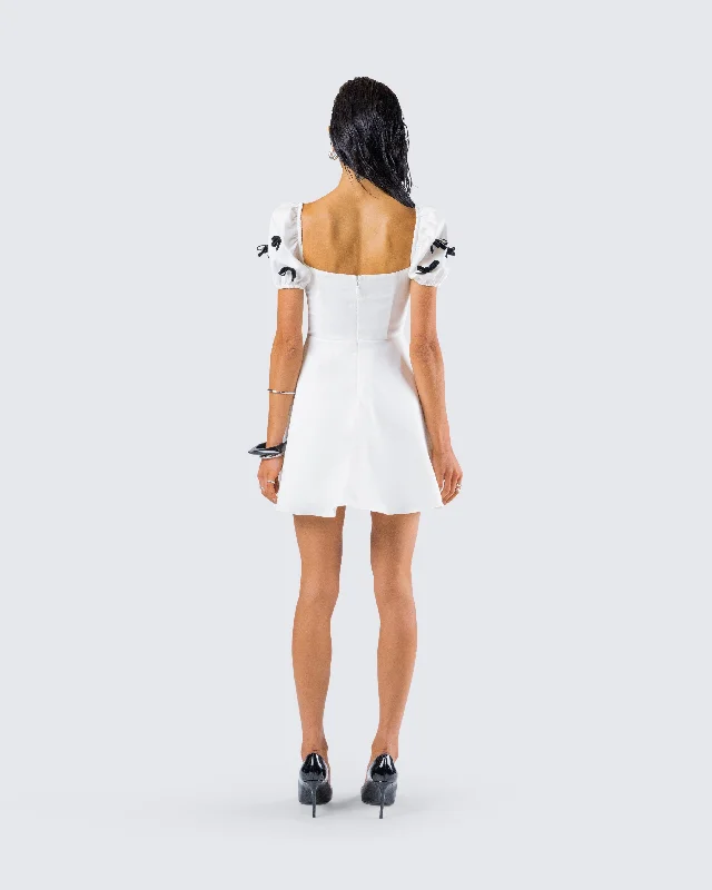 Jayla White Skater Mini Dress