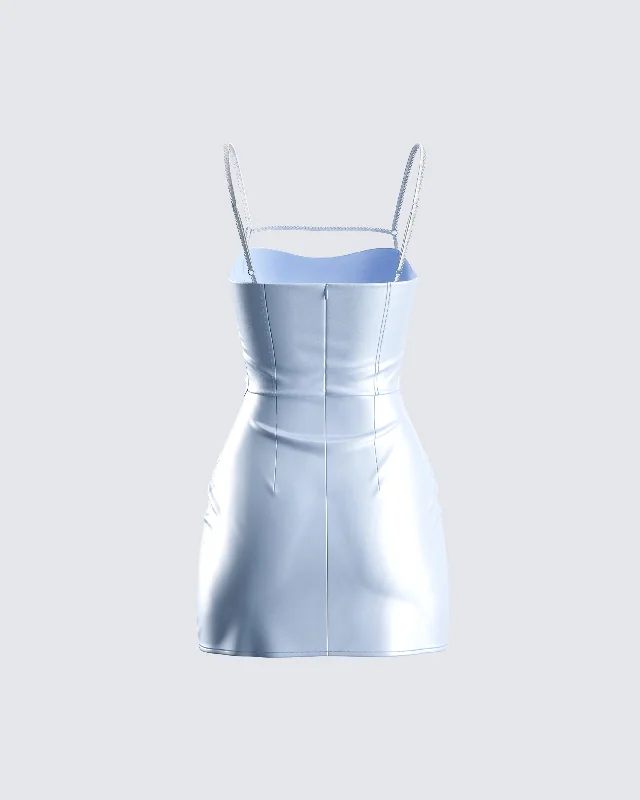 Jazzie Baby Blue Corset Mini Dress