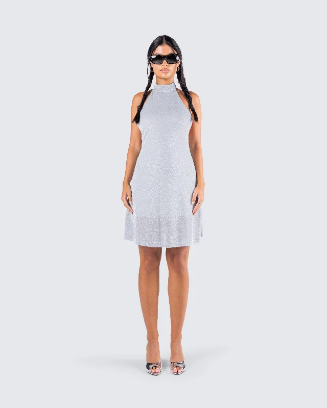 Jess Grey Mini Dress