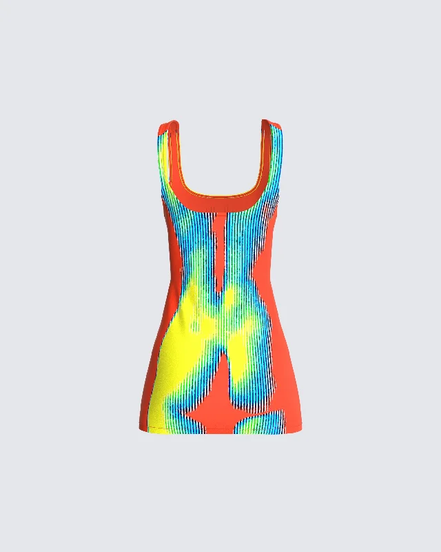 Kaya Body Print Mini Dress