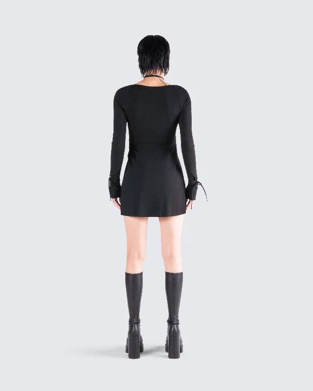 Kesia Black Mini Dress