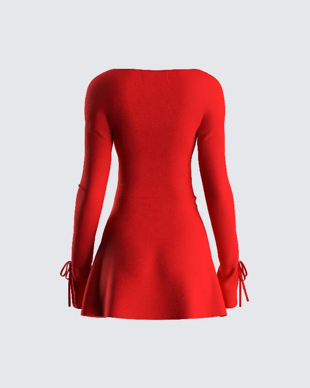 Kesia Red Mini Dress