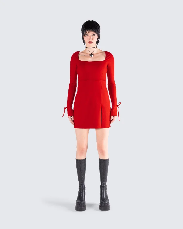 Kesia Red Mini Dress