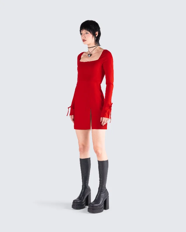 Kesia Red Mini Dress