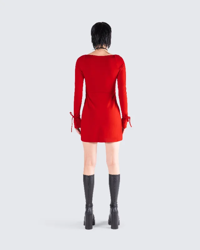 Kesia Red Mini Dress