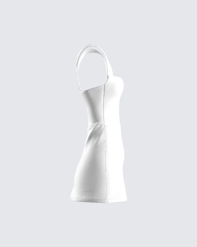 Lutana White Ponte Mini Dress