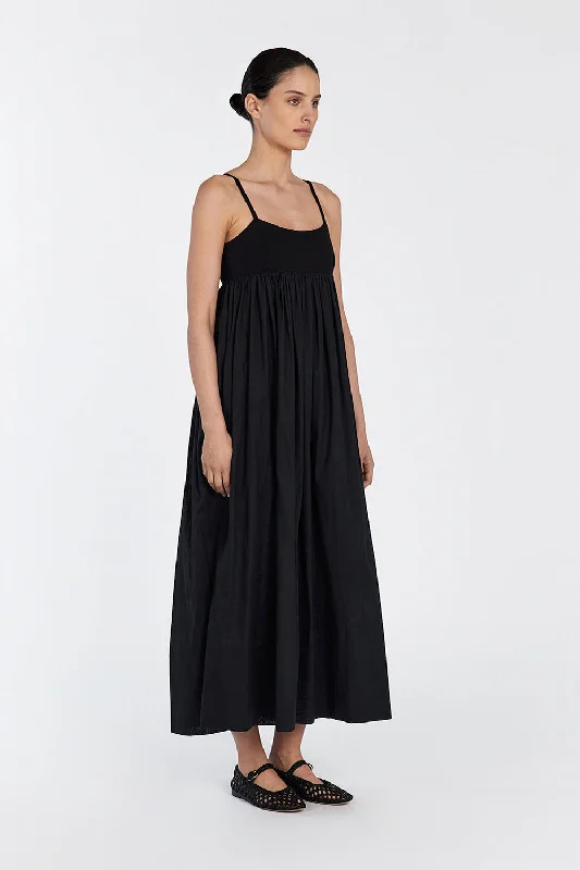 MAEVE BLACK MIDI DRESS