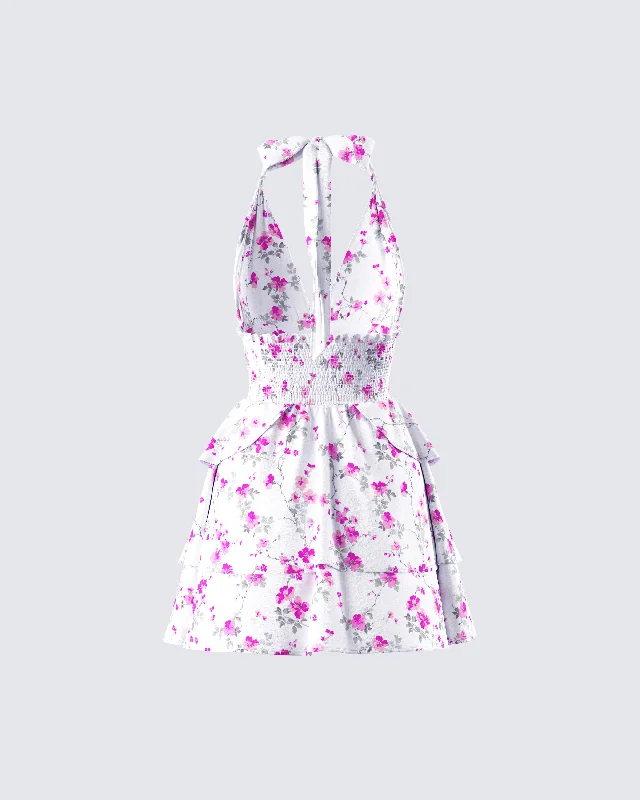 Mahin Floral Print Mini Dress