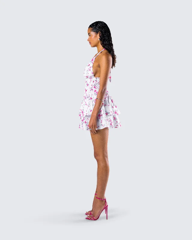 Mahin Floral Print Mini Dress