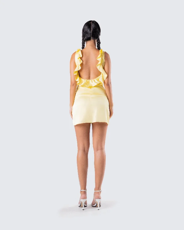 Matilda Yellow Mini Dress