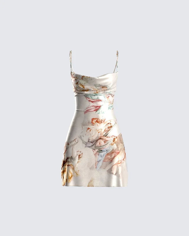 Melody Renaissance Print Mini Dress