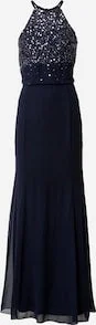 Navy Sequin Maxi Dress