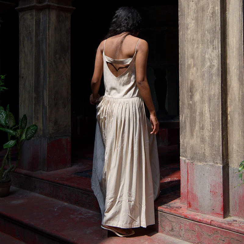 Bamboo Lyocell Maxi Dress | Off-White