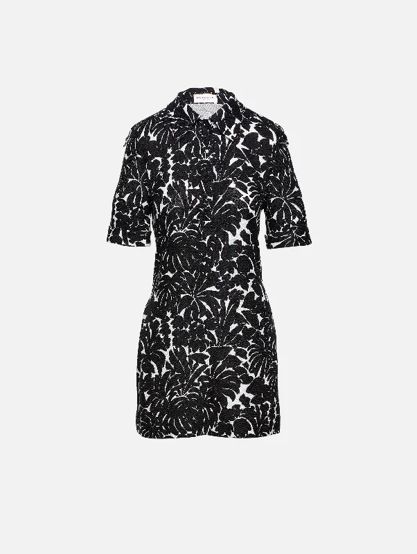 Palm Print Mini Dress