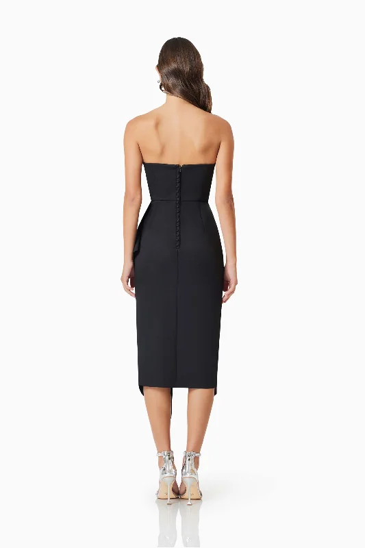 Reception Midi Dress In Black