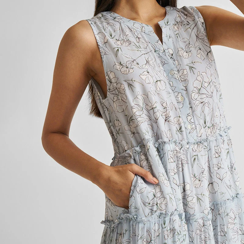 Blue Maxi Dress for Women | Floral Print