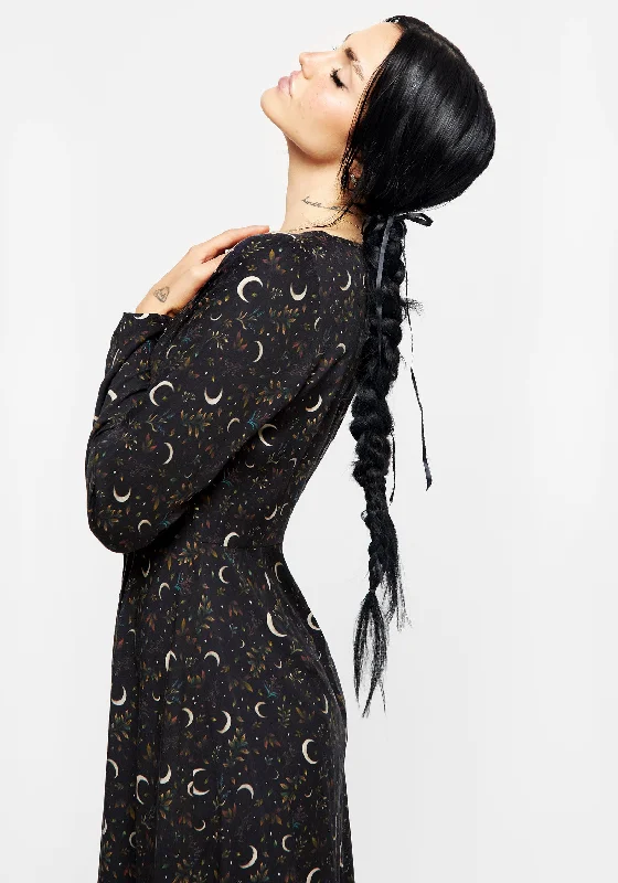 Sickle Moon Corset Midi Dress