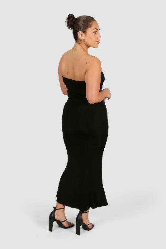 SURI MIDI DRESS BLACK