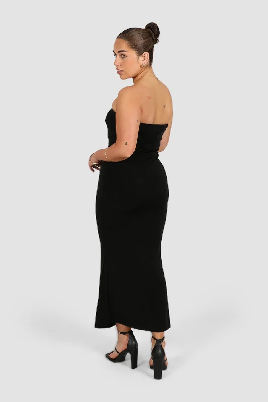 SURI MIDI DRESS BLACK