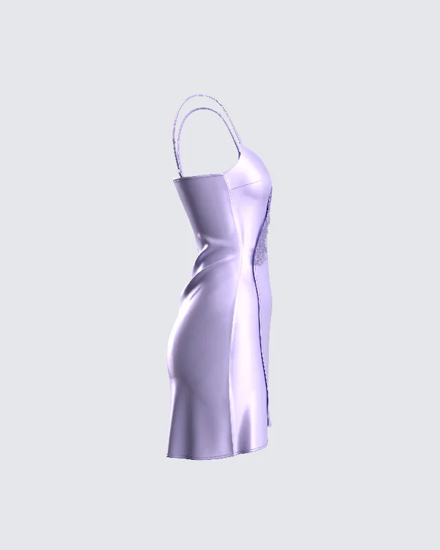 Taffy Purple Wrap Mini Dress