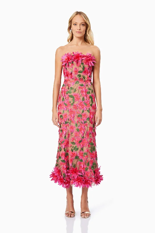 Valentina Midi Cocktail Dress in Pink