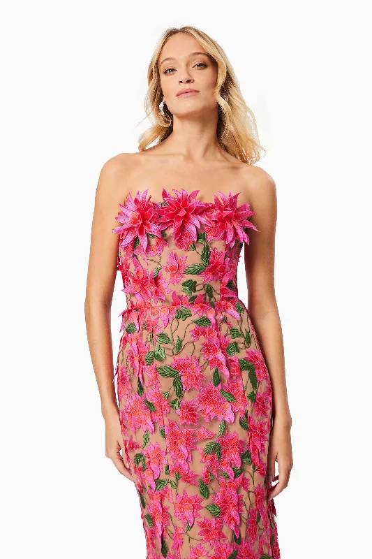 Valentina Midi Cocktail Dress in Pink