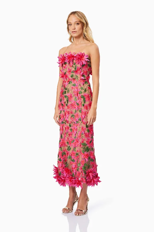 Valentina Midi Cocktail Dress in Pink