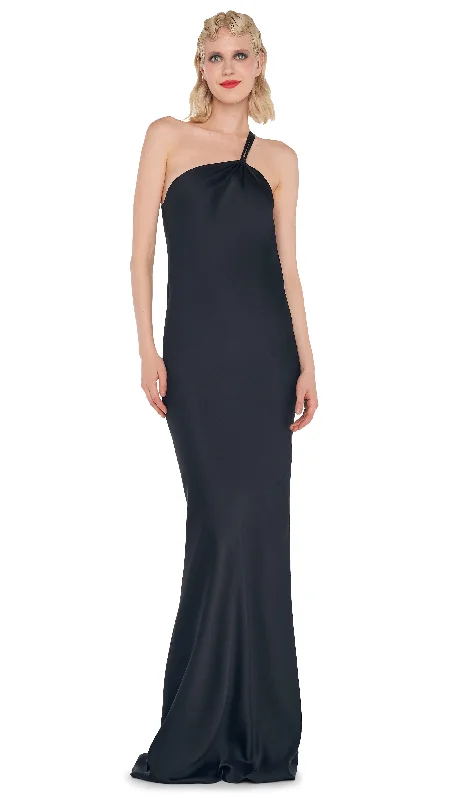 ONE SHOULDER BIAS GOWN